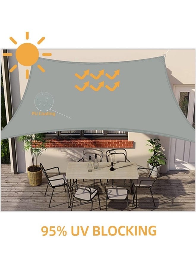 GGEROU Sun Shade Sails, Heavy Duty Outdoor Shade Canopy Cover, UV Block Canopy for Outdoor Patio Garden Backyard (Grey, 3x4M)  - Image 4