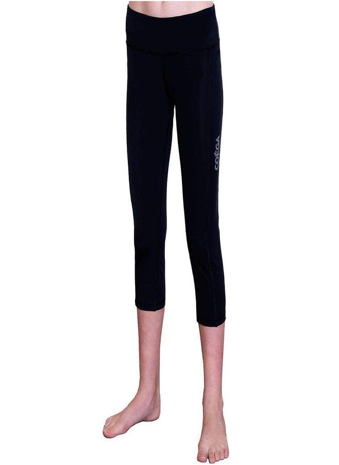 Coega COEGA by ADVENTURE HQ Youth Girls Swim Tights 3/4 - Black 