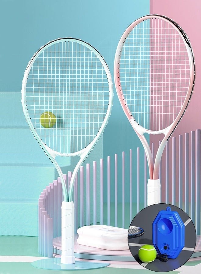 Bukela Tennis Rackets Set for Student Training Tennis and Beginners of 2 Tennis Racquets Lightweight Including Tennis Bag and Water Injection Base - Image 1