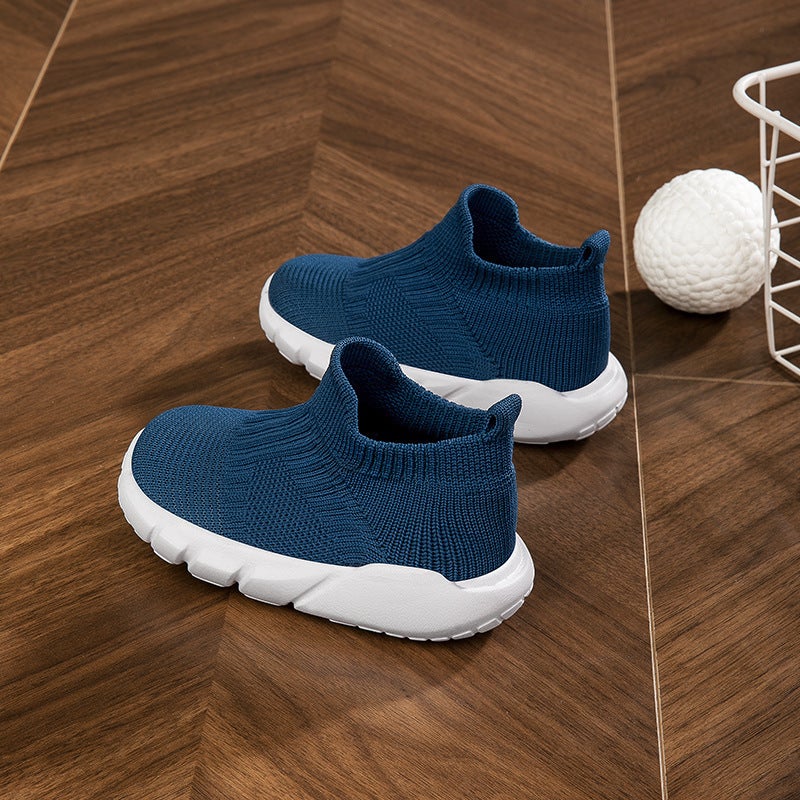 Summer And Autumn New Children'S Flying Woven Shoes Korean Style Middle And Big Children'S Running Shoes Fashion Primary School Students Casual Shoes Soft Bottom Children'S Shoes - Image 4