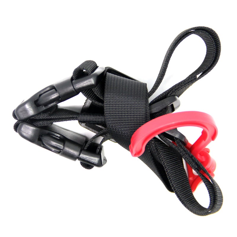 SAMSFX Fishing Wader Boot Hanger Hanging Strap Belt with Swivel Hook (Plastic Hook, Red) - Image 5