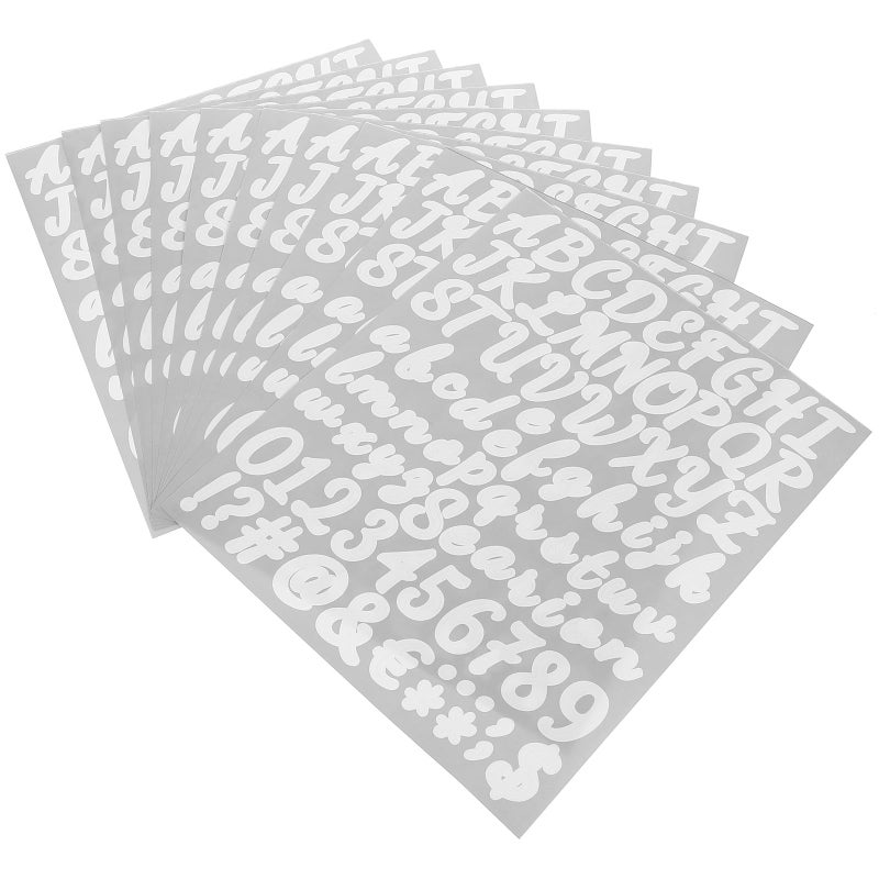 White Self Adhesive Vinyl Number Stickers For Scrapbooking Crafting 10 Pieces - Image 2