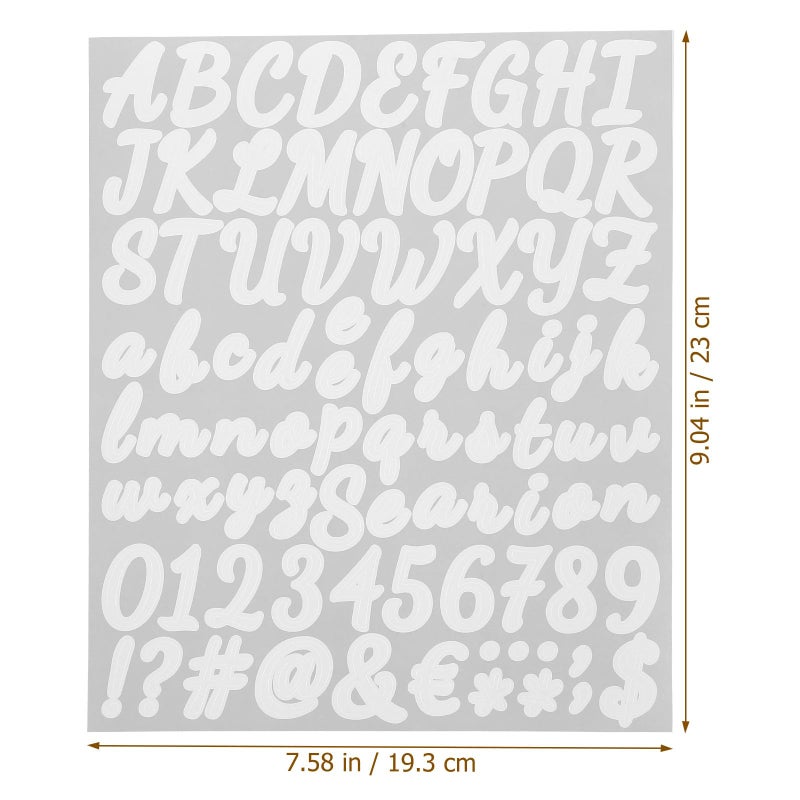White Self Adhesive Vinyl Number Stickers For Scrapbooking Crafting 10 Pieces - Image 3