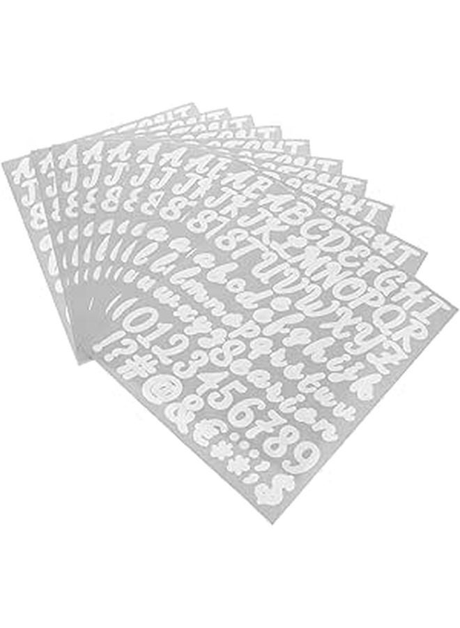 White Self Adhesive Vinyl Number Stickers For Scrapbooking Crafting 10 Pieces - Image 1