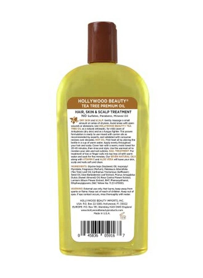 Hollywood Beauty Oil 16Oz Bottle Hair Skin & Scalp Treatment Moisturizes Dry Itchy Scalp Hair Hot Oil Treatment Vitamin E & Aloe And A Fungus Fighter  - Image 4