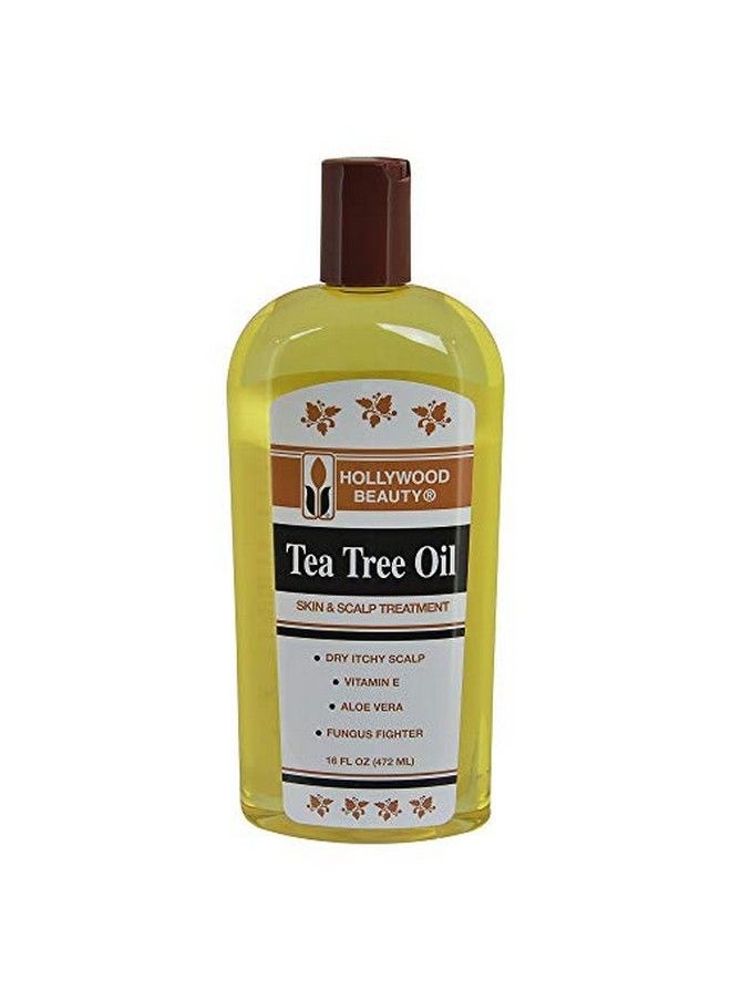Hollywood Beauty Oil 16Oz Bottle Hair Skin & Scalp Treatment Moisturizes Dry Itchy Scalp Hair Hot Oil Treatment Vitamin E & Aloe And A Fungus Fighter  - Image 1