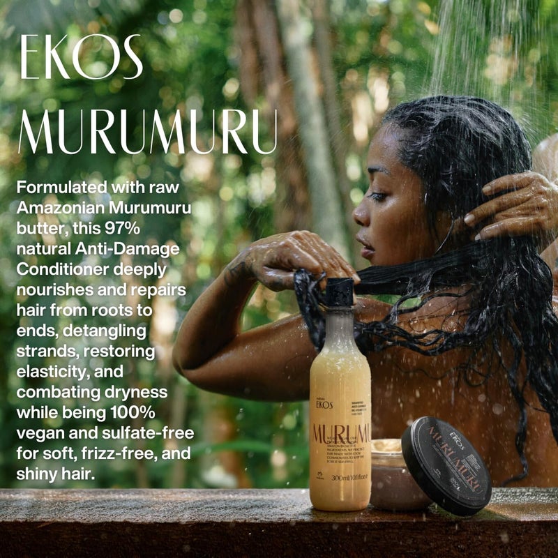 Natura - Ekos Murumuru Restoring Conditioner - Anti-Damage - Hair Detangler & Moisturizer - Combat Dryness - Vegan Hair Care - Brazilian Beauty Secrets - Personal & Self Care - 10.1 fl oz (300ml) - Image 4