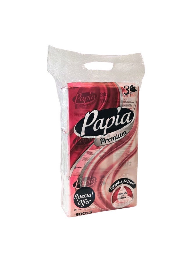 PAPIA Tissues, 500 Tissues - 3× 6 Pack – 3-Ply Soft - Image 3