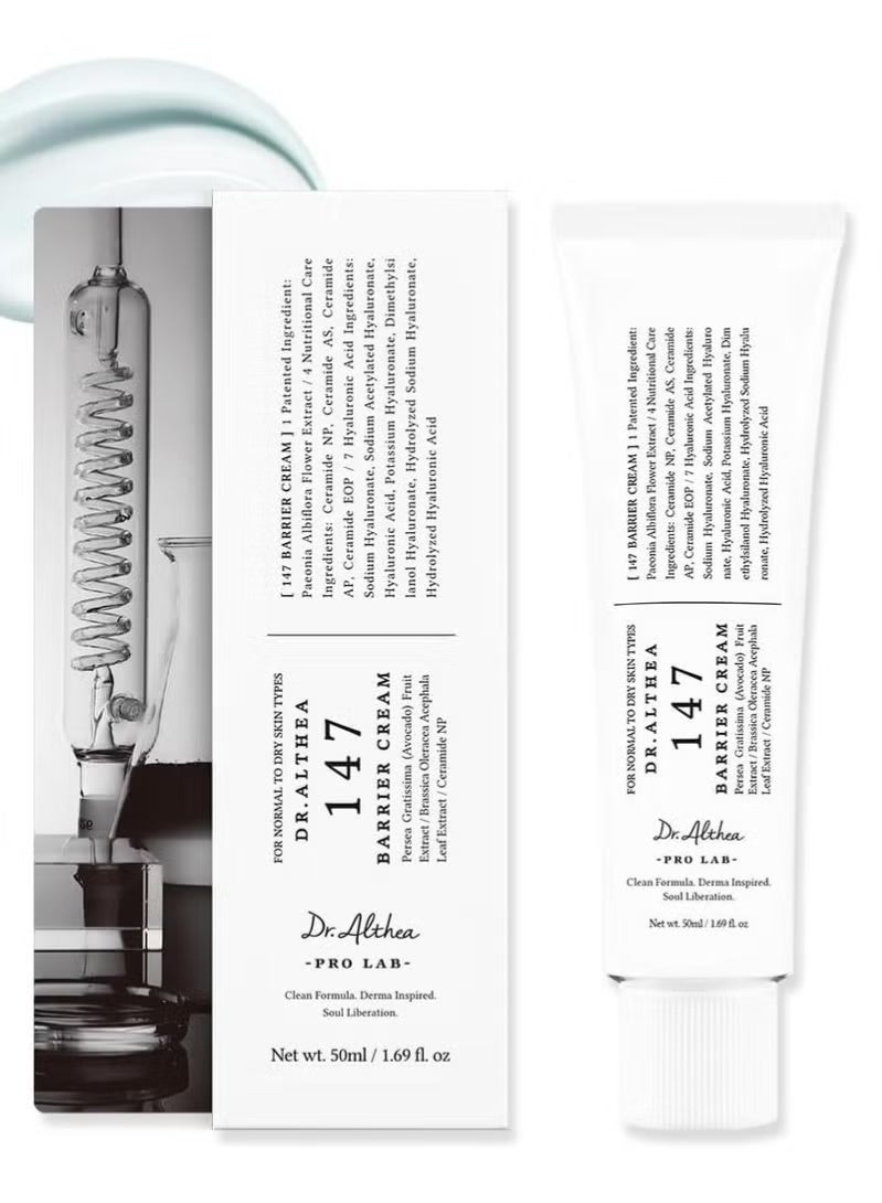 دي آر.ألثيا كريم دكتور ألثيا 147 الحاجز - كريم مرطب مكثف ومقوي لحاجز البشرة، 50 مل - مغذي وملطف للبشرة الجافة والحساسة - Image 1