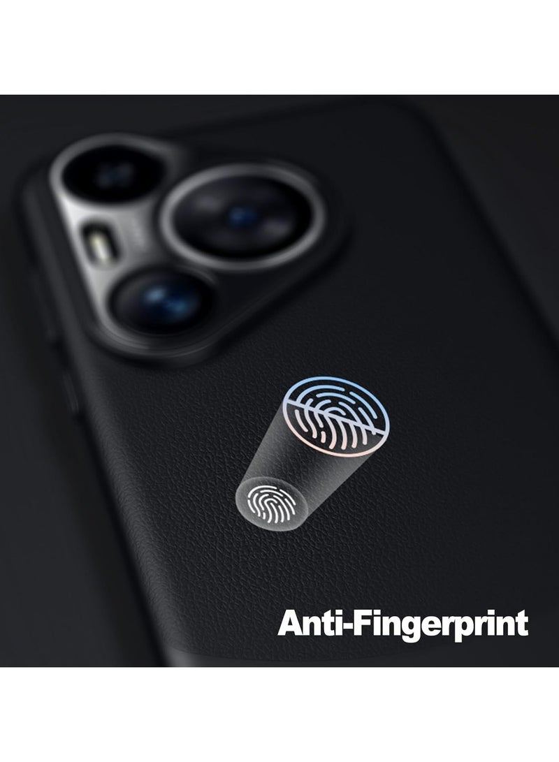 VKL Ultra -Thin Case for Huawei Pura 70 Pro/70 Pro+, Business Style Leather Soft Case Raised Lens Protection Anti -Fall Shell (Black) - Image 3