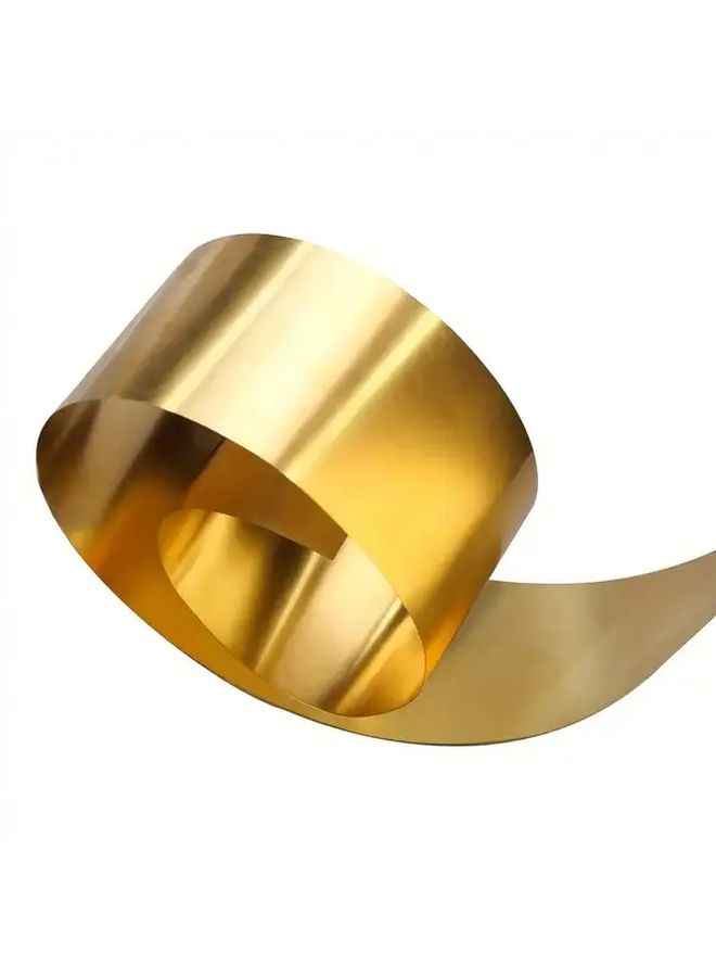 Brass Sheet Roll 39.37 Inch Length Golden Finish For DIY Jewelry And Crafts - Image 2