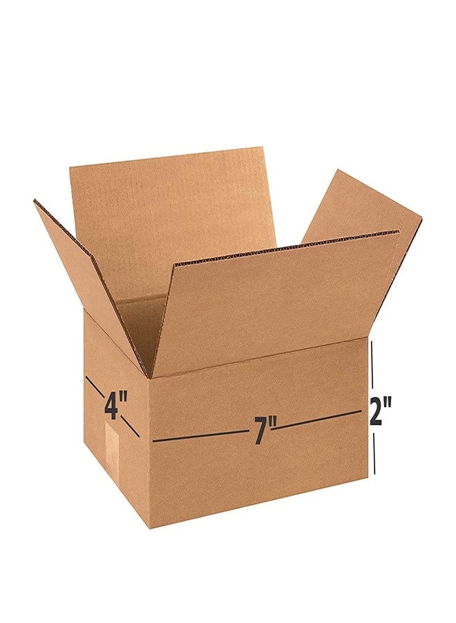 POWERLON Packsafe 3 Ply Brown Corrugated Box Packing box Size 7 x 4 x 2 Length 7 inch Width 4 inch Height 2 inch Shipping box Courier Box (Pack of 100) - Image 1