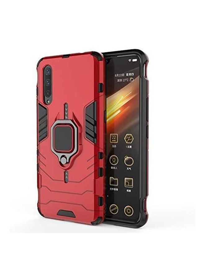 NIBEMINENT Case Cover For Vivo Iqoo Pro 5G Durable Armor Hybrid Dual Layer Rotary Finger Ring Kickstand Protective Red - Image 1