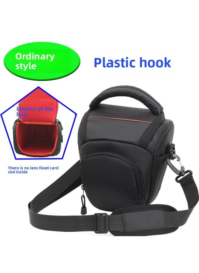 Generic Sudeiro Waterproof Single Shoulder Digital Crossbody SLR Camera Bag For Canon Nikon Camera Waterproof Bag-Color:Black Plain Without Label-Dimensions:Medium  - Image 1