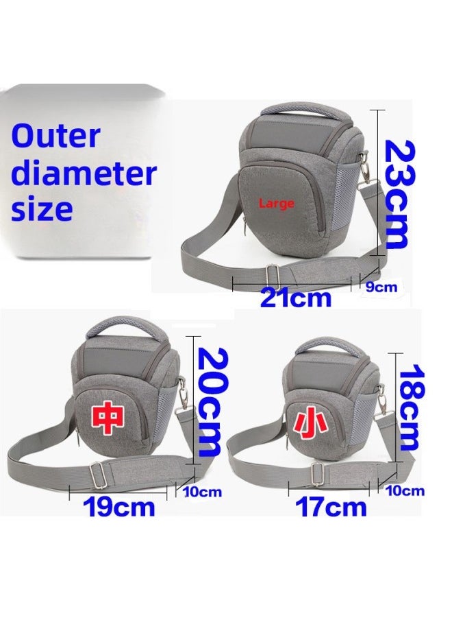 Generic Sudeiro Waterproof Single Shoulder Digital Crossbody SLR Camera Bag For Canon Nikon Camera Waterproof Bag-Color:Black Plain Without Label-Dimensions:Medium  - Image 4