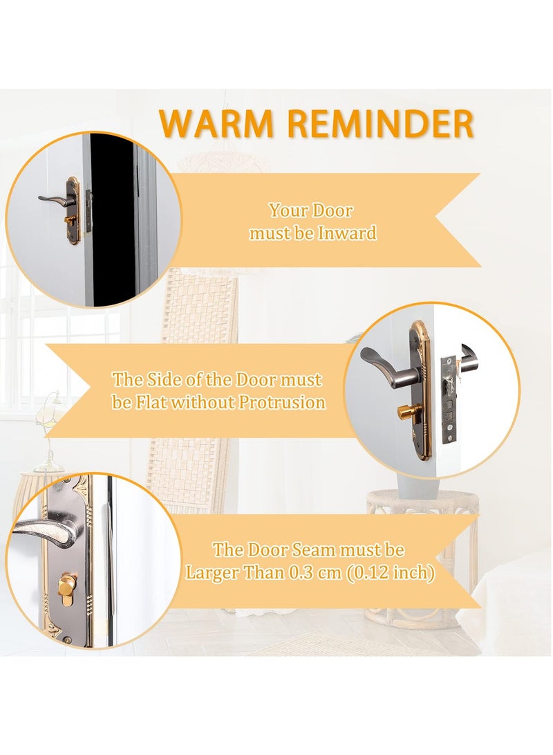 Portable Door Lock, Home Security Door Locker Travel Lockdown Locks for Additional Safety and Privacy Security Devices for Traveling Hotel Home Apartment - Image 5