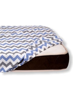 Bebek Özel Baby Special Cotton Baby and Kids Elastic Bed Sheet Blue Zigzag 70X140  - Image 2