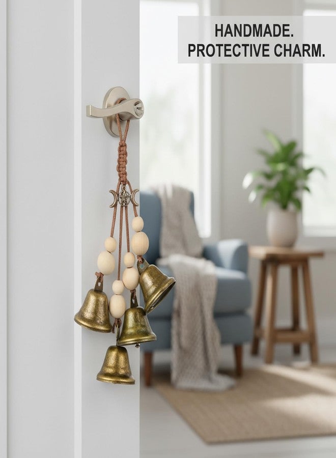 CZFSWT 2Pcs Witches Bells for Door for Protection Set, Protection Bells for Door,Witch Bells Kit Suitable for Doorway Decoration and Spiritual Safeguarding - Image 4