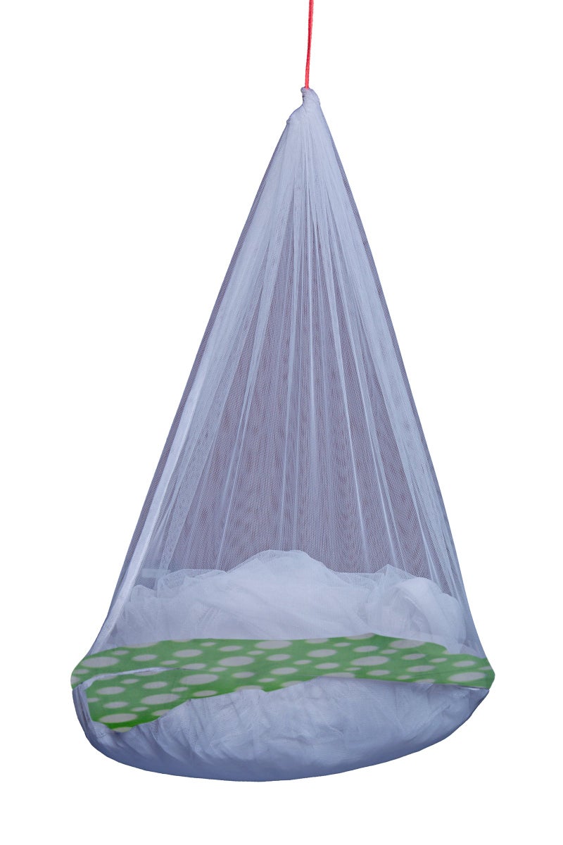 Creative Textiles Fabric Mosquito Net for Double Bed (White) - Image 4