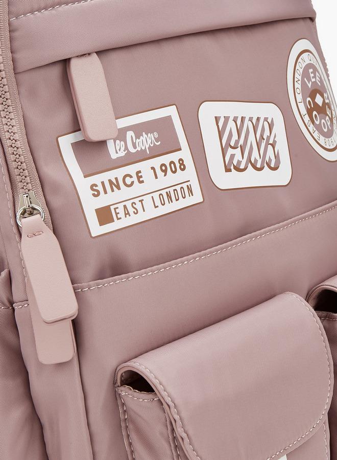 Lee Cooper Logo Print Backpack With Padded Shoulder Straps - Image 4