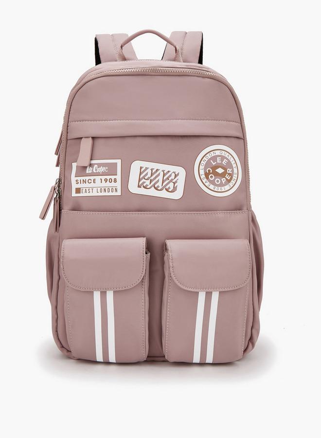 Lee Cooper Logo Print Backpack With Padded Shoulder Straps - Image 1