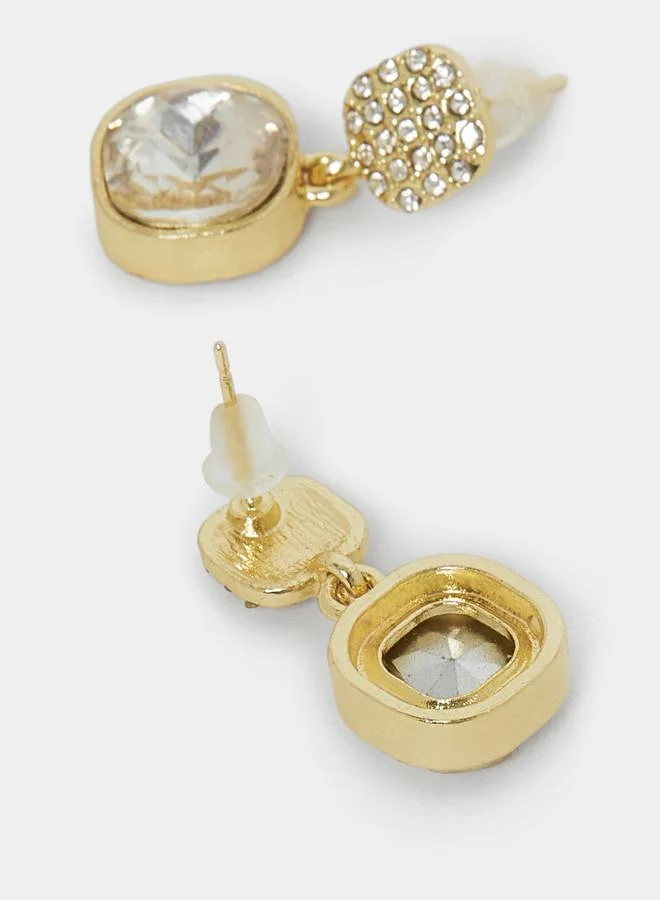 Styli Embellished Faux Gem Earrings