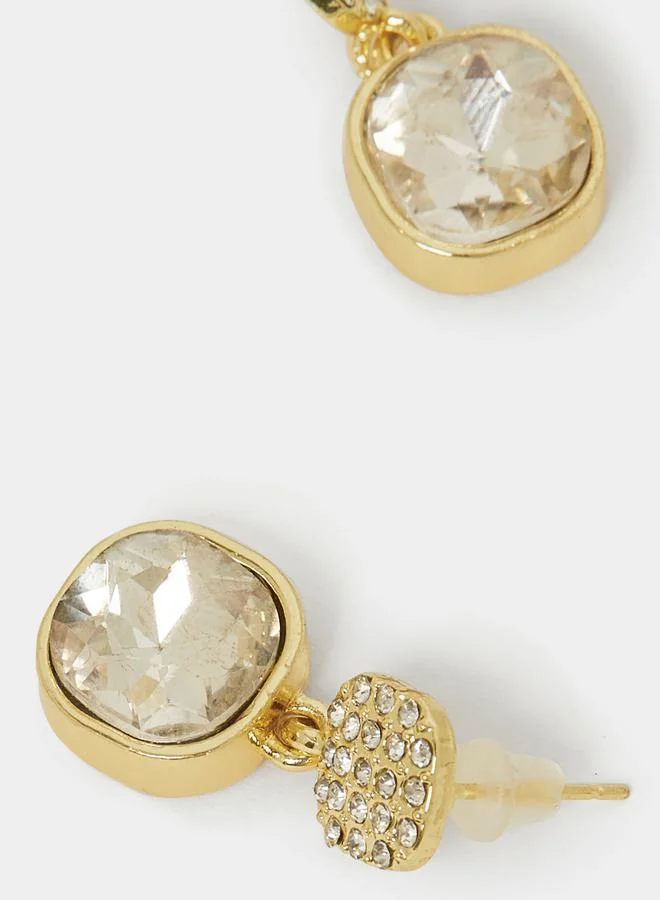 Styli Embellished Faux Gem Earrings