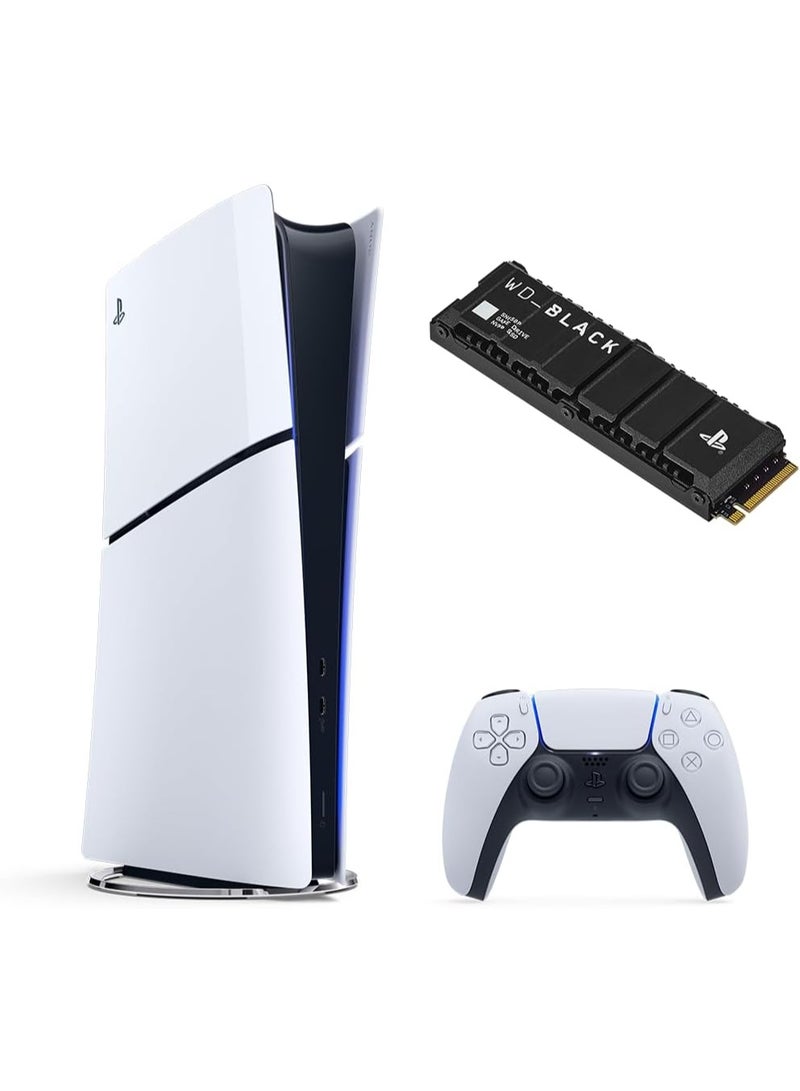 Sony PlayStation 5 Digital Console + Western Digital WD Black 2TB SSD, 2 Year Manufacturer Warranty (KSA Version) - Image 1