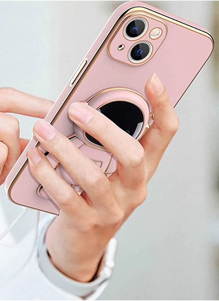 Color Fans - HOOl Astronaut Case Kickstand Cover for iPhone 13/14 Plus Plating Astronaut Protective Slim Soft Flexible TPU Bumper with Stand Function - Image 1