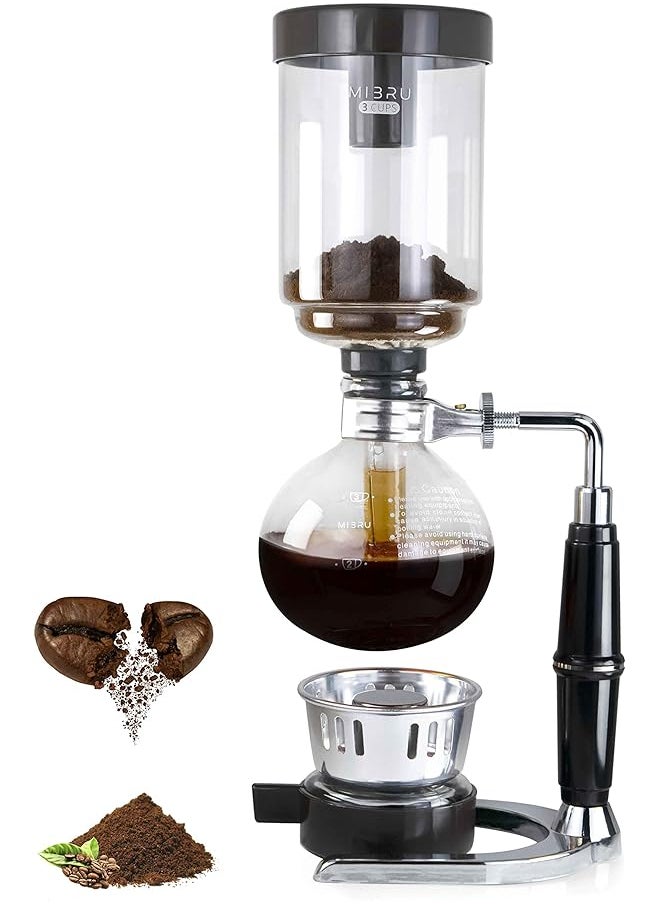 MIBRU Japanese Style Siphon Coffee Maker Tea Siphon Pot Vacuum Coffeemaker Glass Type Coffee Machine Filter 3Cup 5Cup 3 Cup  - Image 1