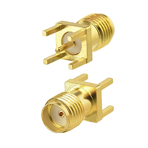 bnafes SMA Female PCB Panel Edge Mount Connector Straight Solder RF Coaxial Adapter 25PCS - Image 3