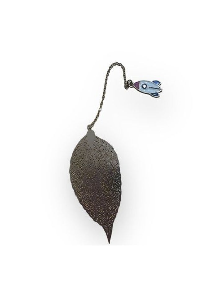 Generic - Bookmark Golden Metal  With A Rocket Necklace - Image 1