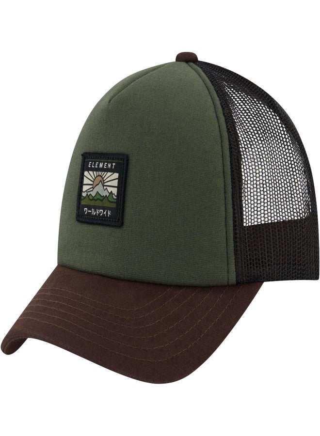 Element Trucker Hat, Adult Baseball Cap with Curved Brim, Dark Olive, One Size - Image 1