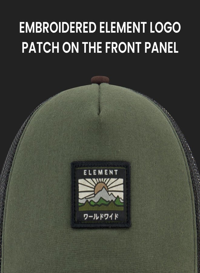 Element Trucker Hat, Adult Baseball Cap with Curved Brim, Dark Olive, One Size - Image 3