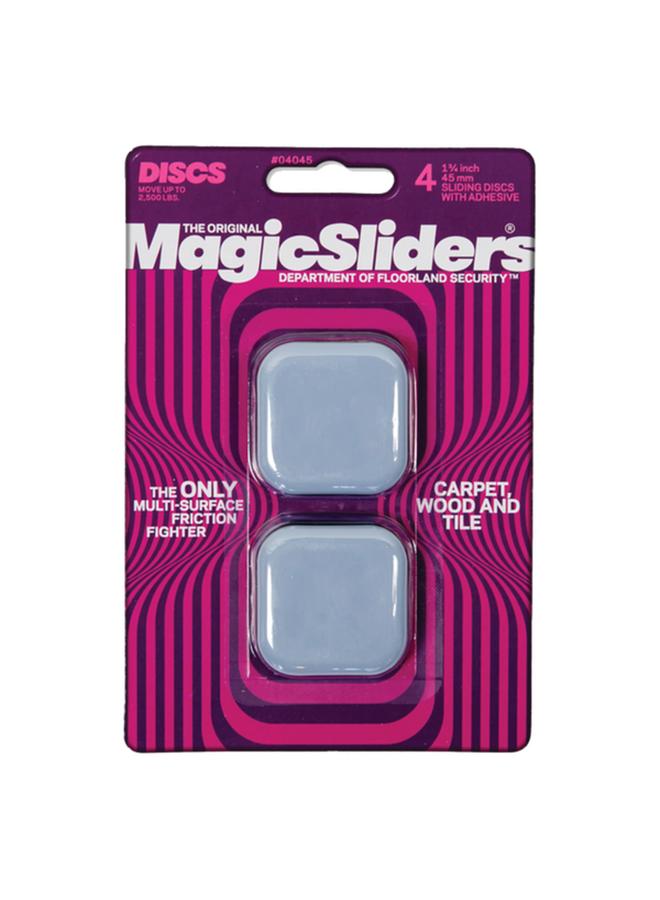 Magic Sliders 4-Piece Adhesive Sliding Discs Grey 45mm - Image 1
