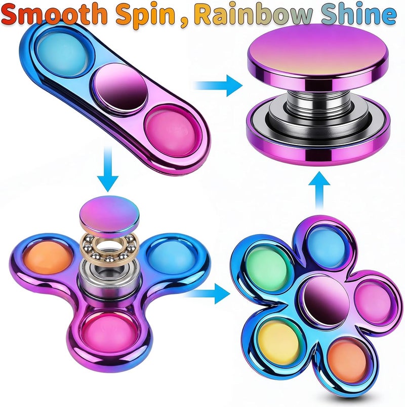FIGROL 3 Pack Pop Fidget Spinners for Party Favors｜Hand Fidget Bulk Toys for Classroom Return Prizes｜Sensory Fidget Toys for Teens Boys Girls｜Easter Basket Stuffers Brithday Gifts Prizes - Image 4