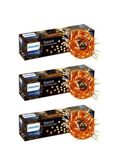 Philips PHILIPS Starlit 12 Meter 72 LEDs String Light for Decoration Festival LED String Light for Diwali Christmas and Home Decoration Amber Pack of 3  - Image 1