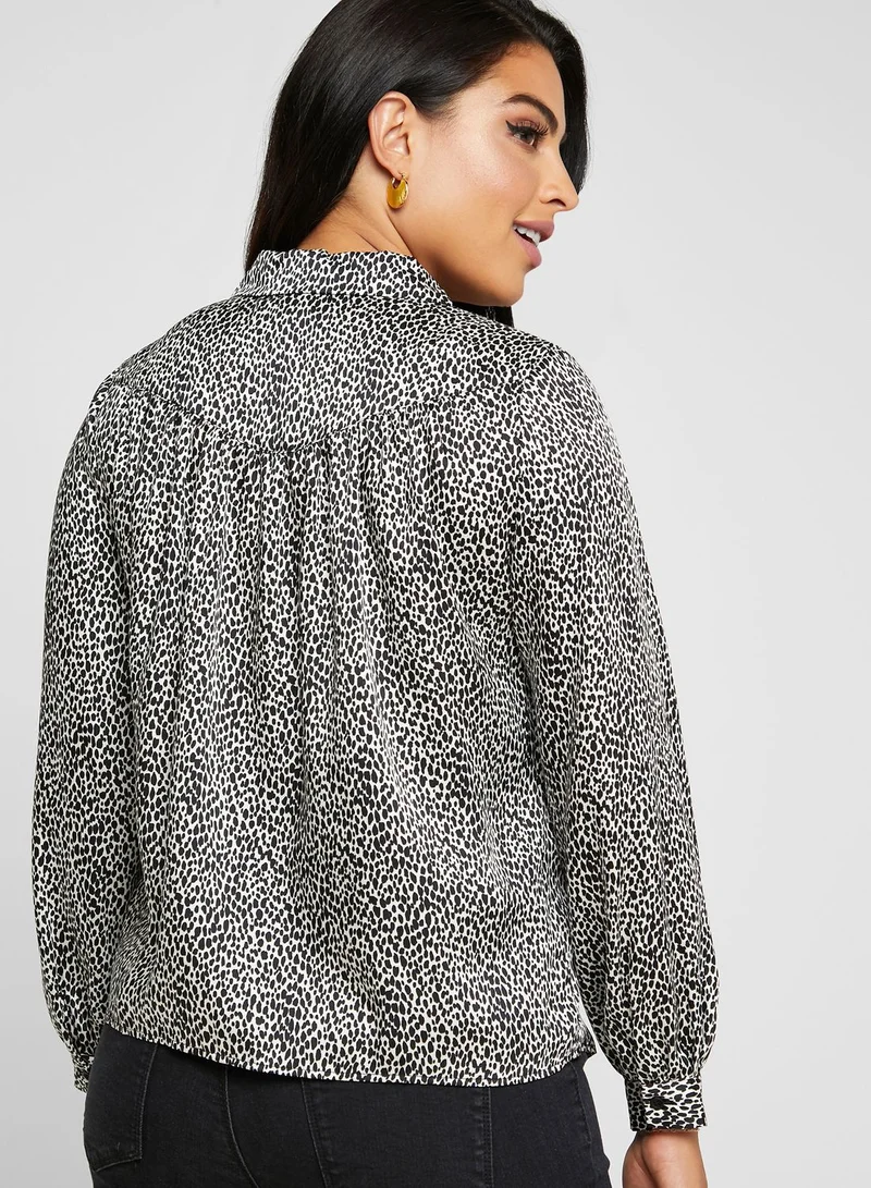 TOPSHOP Animal Print Shirt