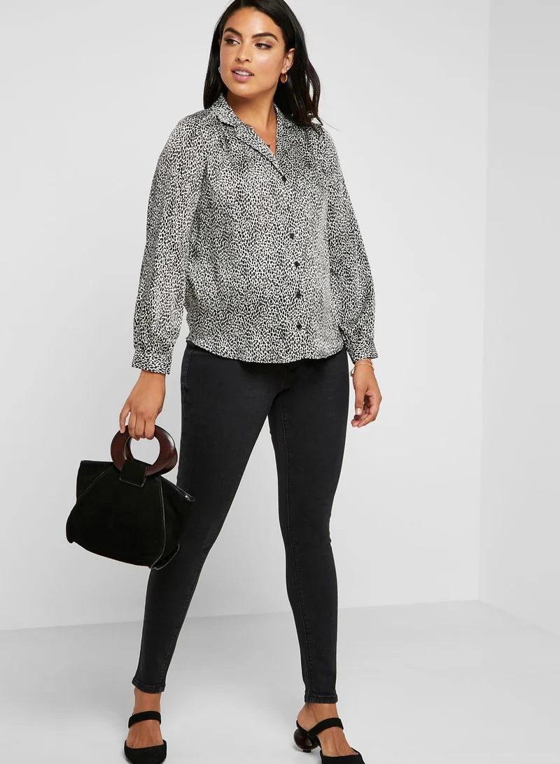 TOPSHOP Animal Print Shirt
