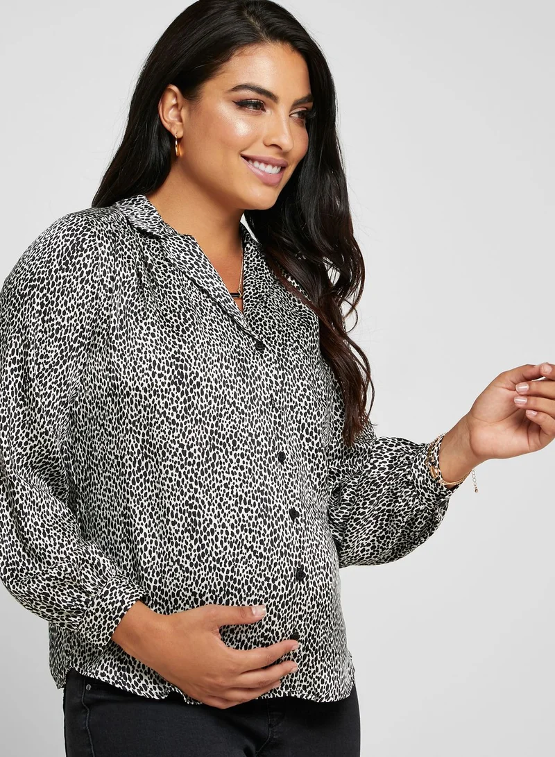 TOPSHOP Animal Print Shirt