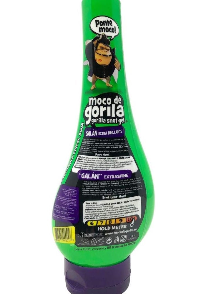 Moco De Gorila Gel Galan Strong Hold Molding Gel 11.9 oz - Extra Shine Hair Gel - Image 3