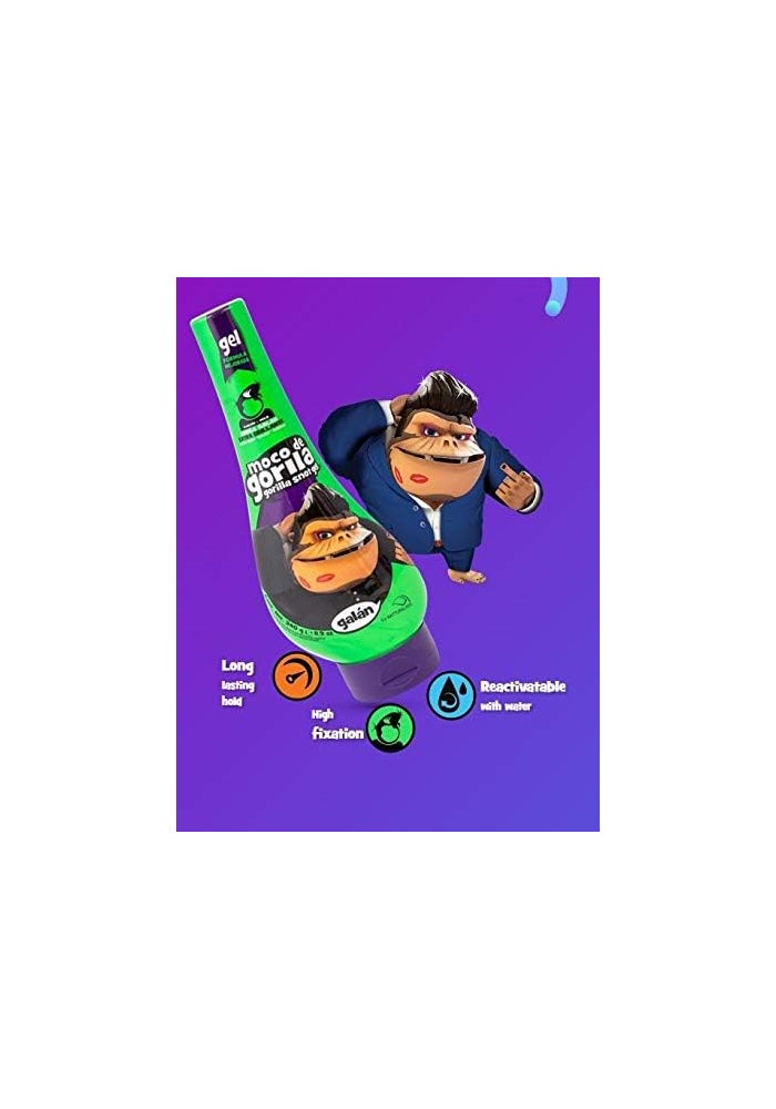 Moco De Gorila Gel Galan Strong Hold Molding Gel 11.9 oz - Extra Shine Hair Gel - Image 5