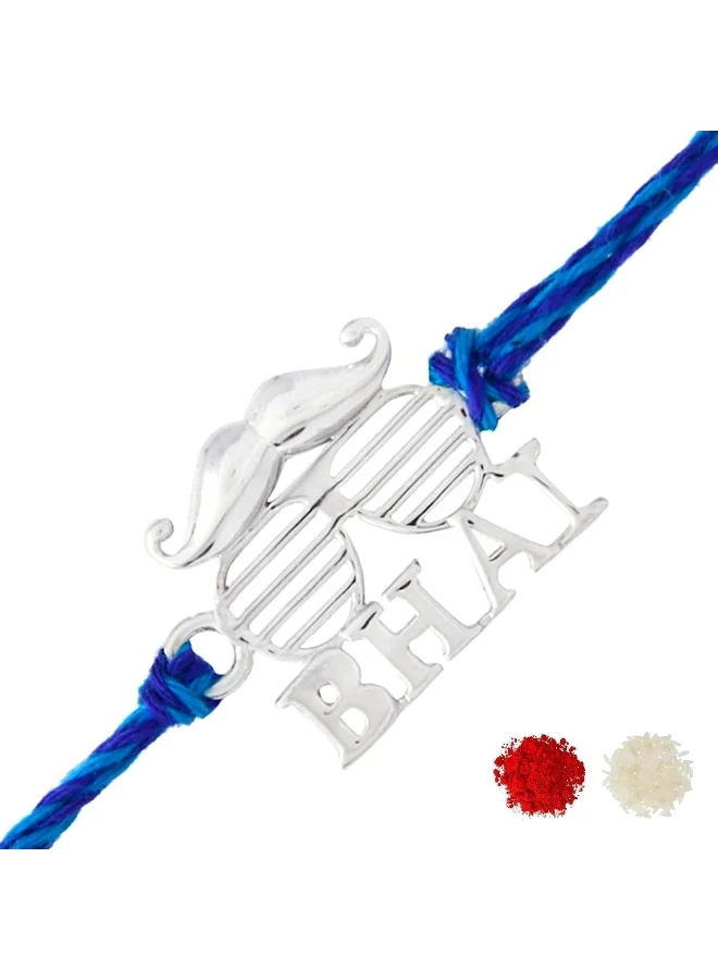 VOYLLA 925 Sterling Silver Precious Bhai Thread Rakhi