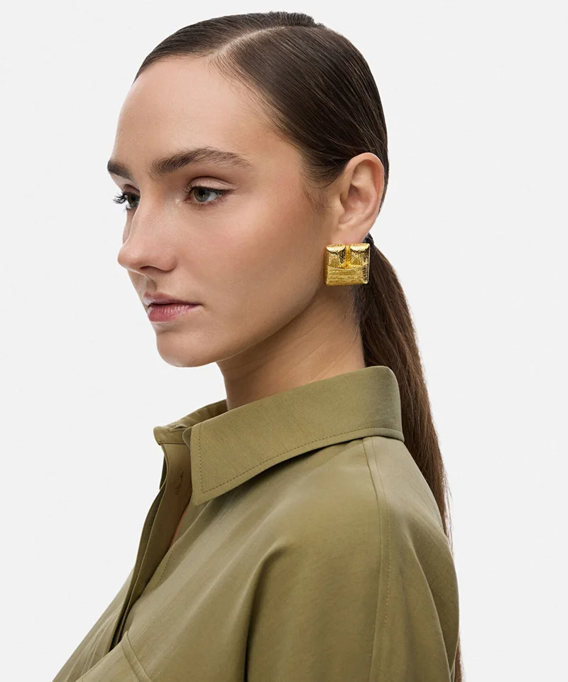 Ipekyol Textured Metal Earrings