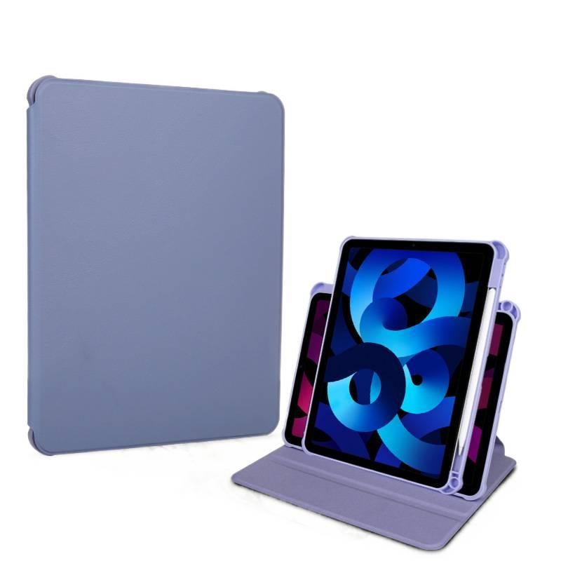 حافظة آيباد دوارة متوافقة باللون بنفسجي مع iPad 10th Gen / iPad 10.2 مع حامل قلم للاستخدام الخارجي سهل الحمل للتخزين العملي - Image 1