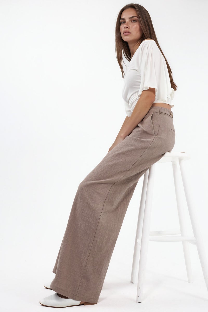 HICCUP High Waist Wide Leg Palazzo Pants - Image 2