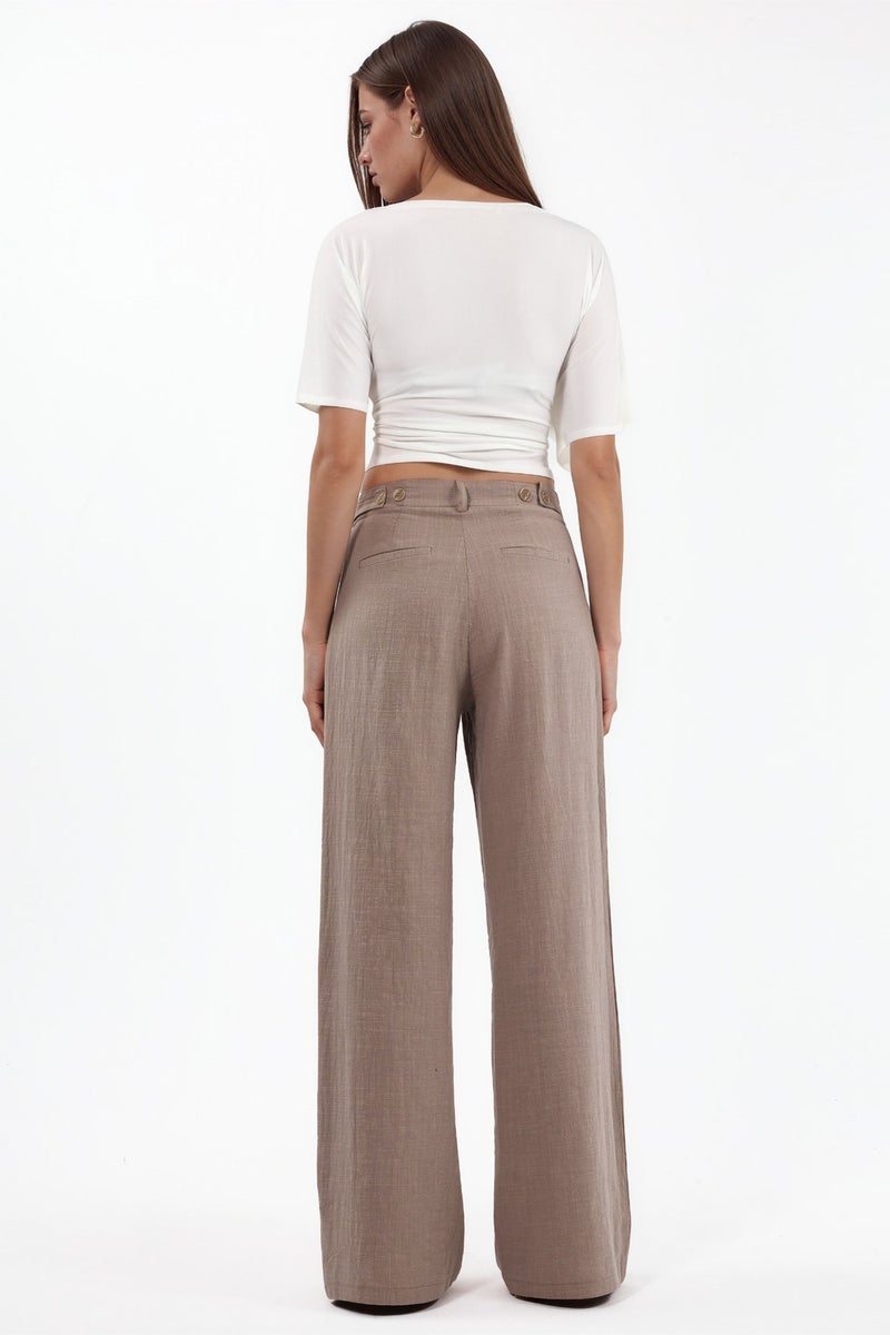 HICCUP High Waist Wide Leg Palazzo Pants - Image 4