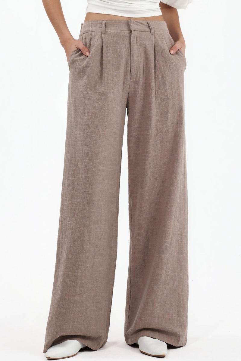 HICCUP High Waist Wide Leg Palazzo Pants - Image 1