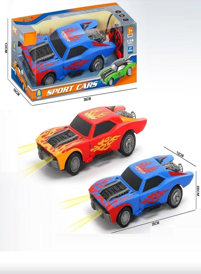 Giptoc 1:14 RC Sport Car - Four-Way Remote Control Racing Car with Lights | High-Speed Simulation Toy Car for Kids - Image 5