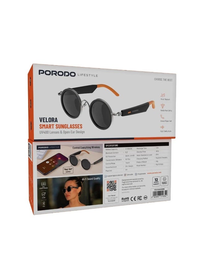 Porodo Lifestyle Velora Smart Sunglasses with Bluetooth 5.2, Voice Assistant & UV400 - Image 4
